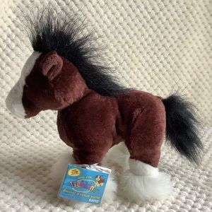 GANZ Webkinz HM139 Plush Clydesdale Horse Stuffed Animal Toy with Sealed Code